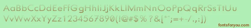 Knurled Font – Brown Fonts on Green Background