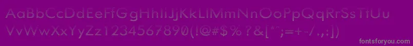 Knurled Font – Gray Fonts on Purple Background