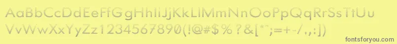 Knurled-Schriftart – Graue Schriften auf gelbem Hintergrund