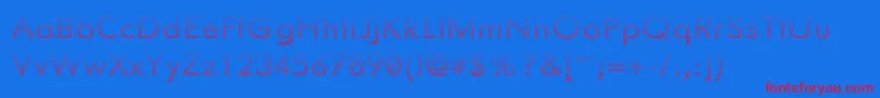 Knurled Font – Red Fonts on Blue Background
