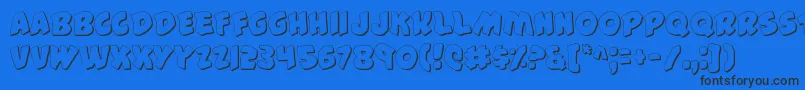 44v2s Font – Black Fonts on Blue Background