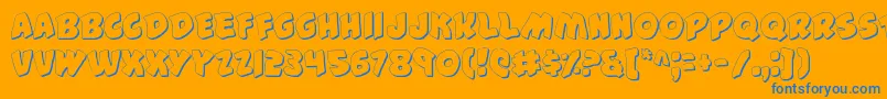 44v2s Font – Blue Fonts on Orange Background