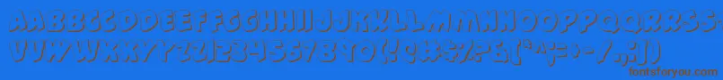 Шрифт 44v2s – коричневые шрифты на синем фоне