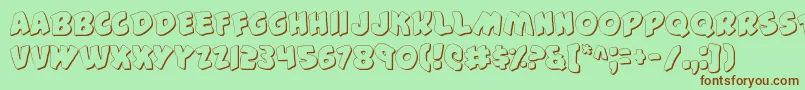 44v2s Font – Brown Fonts on Green Background