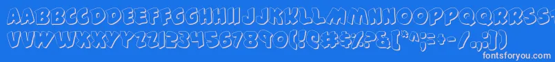 44v2s Font – Pink Fonts on Blue Background