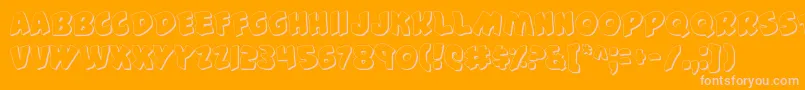 44v2s Font – Pink Fonts on Orange Background