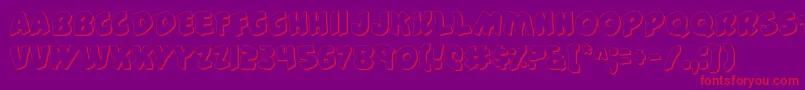 44v2s Font – Red Fonts on Purple Background