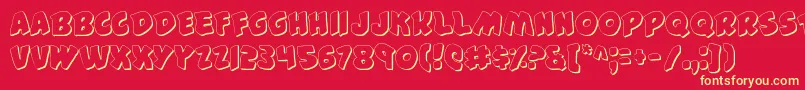 44v2s Font – Yellow Fonts on Red Background