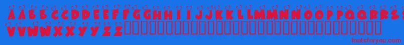 KrOokieBookie Font – Red Fonts on Blue Background