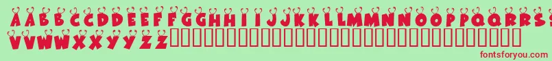 KrOokieBookie Font – Red Fonts on Green Background