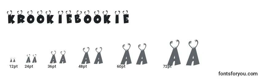 Размеры шрифта KrOokieBookie