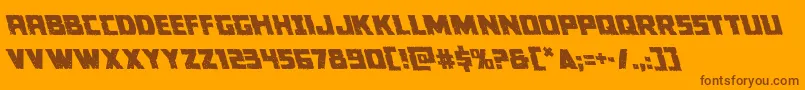 Colossusleft Font – Brown Fonts on Orange Background