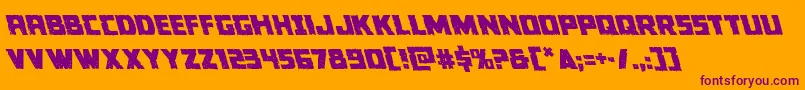 Colossusleft Font – Purple Fonts on Orange Background