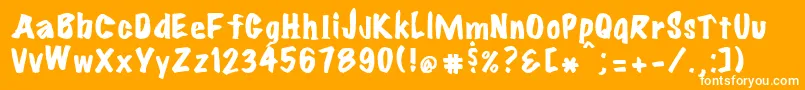 Flare Font – White Fonts on Orange Background