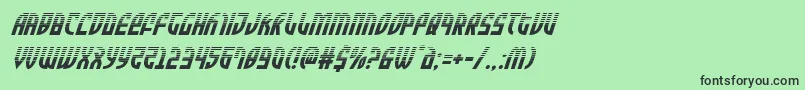 Zoneriderhalfital-fontti – mustat fontit vihreällä taustalla