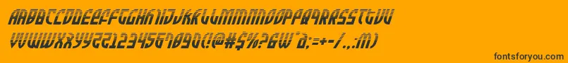 Шрифт Zoneriderhalfital – чёрные шрифты на оранжевом фоне