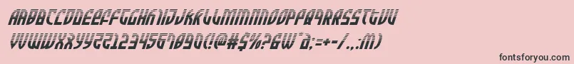 Zoneriderhalfital-fontti – mustat fontit vaaleanpunaisella taustalla