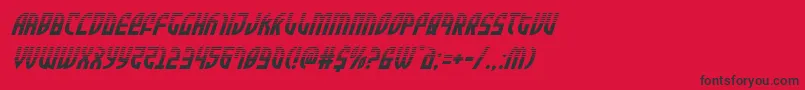 フォントZoneriderhalfital – 赤い背景に黒い文字