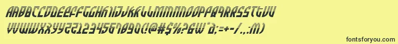 Zoneriderhalfital Font – Black Fonts on Yellow Background