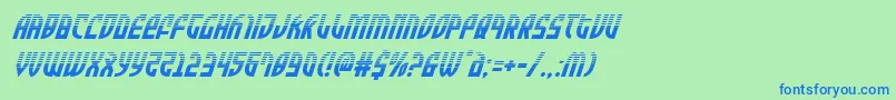Zoneriderhalfital Font – Blue Fonts on Green Background