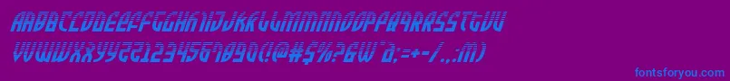 Zoneriderhalfital Font – Blue Fonts on Purple Background