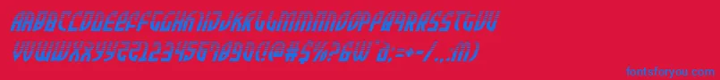 Zoneriderhalfital Font – Blue Fonts on Red Background