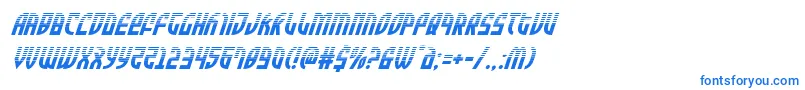 Zoneriderhalfital-fontti – siniset fontit valkoisella taustalla
