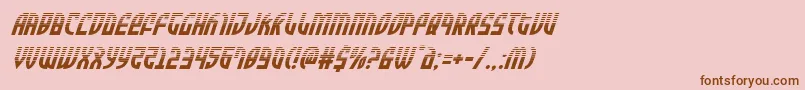 Шрифт Zoneriderhalfital – коричневые шрифты на розовом фоне