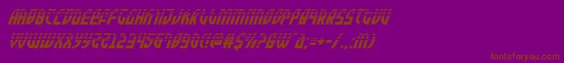 Czcionka Zoneriderhalfital – brązowe czcionki na fioletowym tle