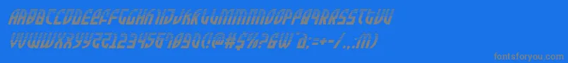 Zoneriderhalfital-fontti – harmaat kirjasimet sinisellä taustalla