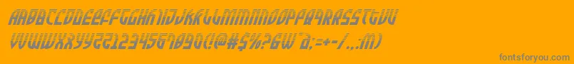 フォントZoneriderhalfital – オレンジの背景に灰色の文字