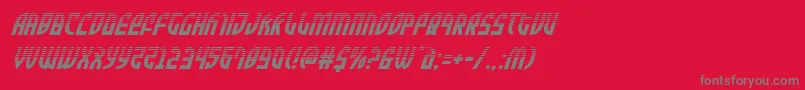 Zoneriderhalfital-fontti – harmaat kirjasimet punaisella taustalla