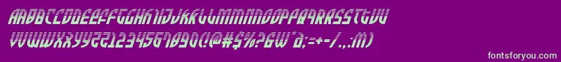 Шрифт Zoneriderhalfital – зелёные шрифты на фиолетовом фоне