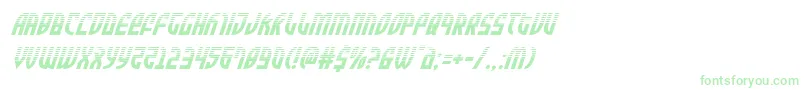 Шрифт Zoneriderhalfital – зелёные шрифты на белом фоне