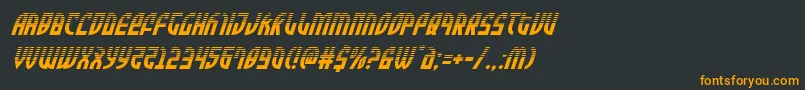 Zoneriderhalfital Font – Orange Fonts on Black Background
