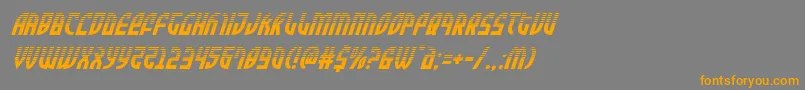 Zoneriderhalfital Font – Orange Fonts on Gray Background