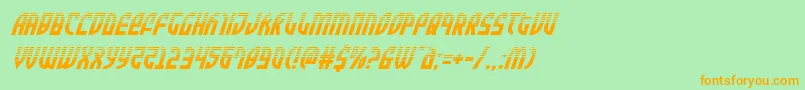 Шрифт Zoneriderhalfital – оранжевые шрифты на зелёном фоне