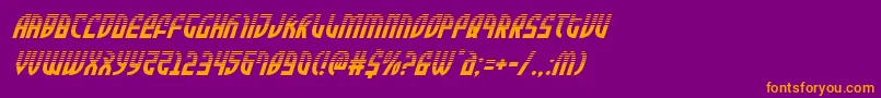 フォントZoneriderhalfital – 紫色の背景にオレンジのフォント