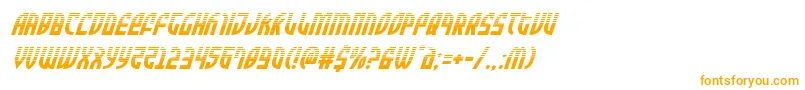 Zoneriderhalfital-Schriftart – Orangefarbene Schriften auf weißem Hintergrund