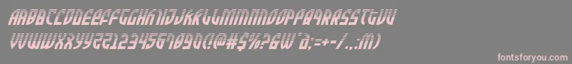 Zoneriderhalfital-fontti – vaaleanpunaiset fontit harmaalla taustalla