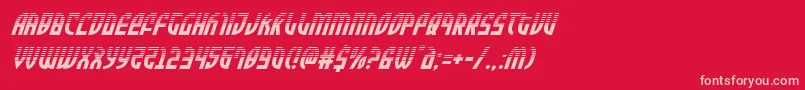 Zoneriderhalfital-Schriftart – Rosa Schriften auf rotem Hintergrund