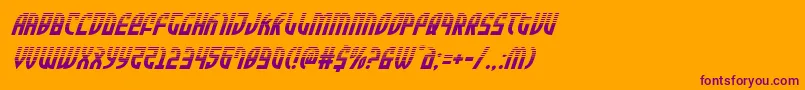 Zoneriderhalfital-fontti – violetit fontit oranssilla taustalla