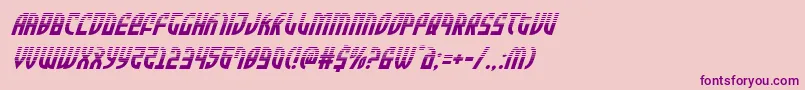 Zoneriderhalfital-Schriftart – Violette Schriften auf rosa Hintergrund