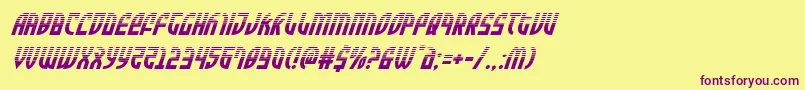 Zoneriderhalfital-fontti – violetit fontit keltaisella taustalla