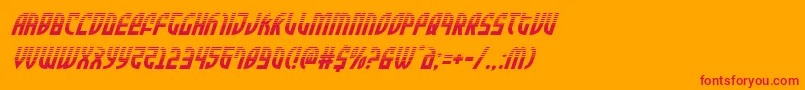 Zoneriderhalfital Font – Red Fonts on Orange Background