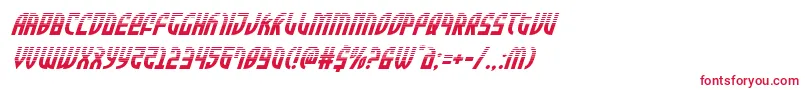 フォントZoneriderhalfital – 白い背景に赤い文字