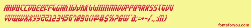 フォントZoneriderhalfital – 赤い文字の黄色い背景
