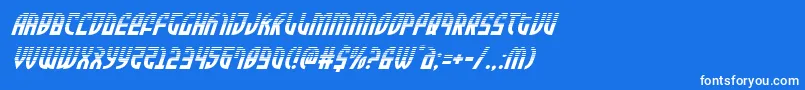フォントZoneriderhalfital – 青い背景に白い文字