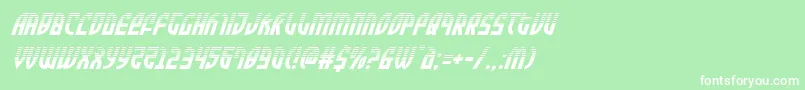 Шрифт Zoneriderhalfital – белые шрифты на зелёном фоне