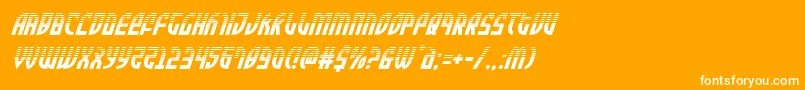 フォントZoneriderhalfital – オレンジの背景に白い文字